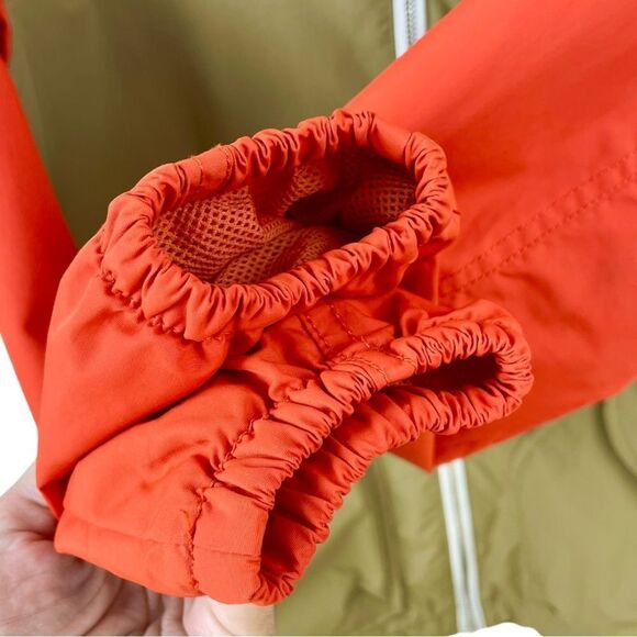 PENFIELD Colorblock Orange Tan Windbreaker Hooded Jacket Size M - Picture 4 of 9